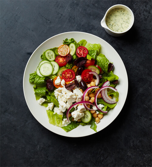 Chobani Mediterranean Salad with Herbed Greek Yogurt Dressing Recipe