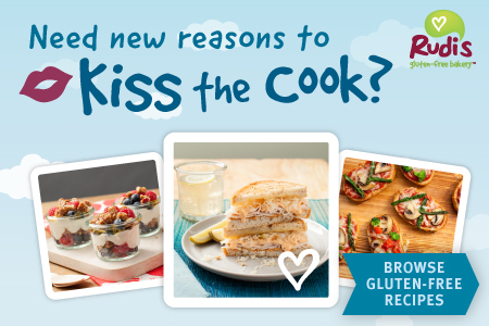 Need new reasons to kiss the cook? Get gluten-free recipes from Rudi's Gluten-Free Bakery