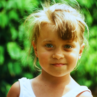 A photo of Amy's daughter as a young child.