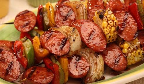 Boar's Head Hot Smoked Sausage Kebabs