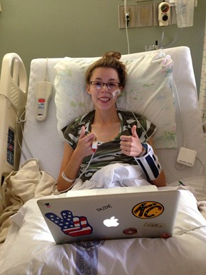 Casey in recovery 