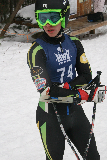 Celiac athlete on skis