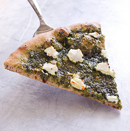 Kale Pesto and Goat Cheese Pizza