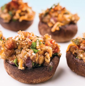 Lentil and Herb Stuffed Mushroom Caps