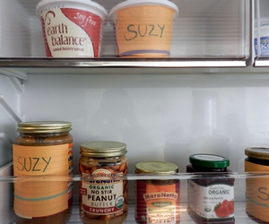 Gluten-free labeled items in refrigerator