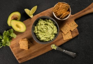 Green Goddess Guacamole with Cracker