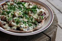 BBQ Chicken Pizza with Balsamic Onions