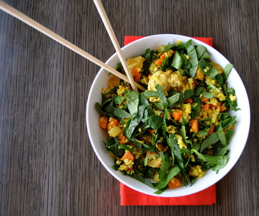 Curry Chicken Bowl with Millet Beach Bash Pilaf