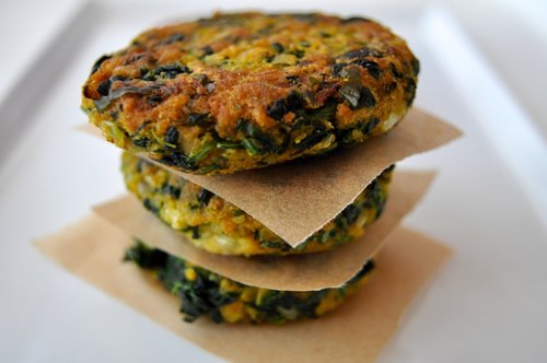 Curry Spinach and Chickpea Fritters