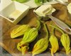 Beer Batter and Herb and Cheese Stuffed Squash Blossoms