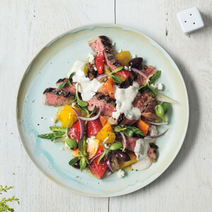 Chobani Grilled Steak and Heirloom Tomato Salad Recipe