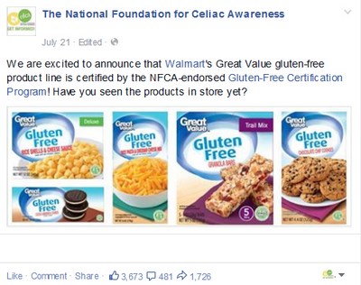 Walmart and Gluten-Free Certification Program
