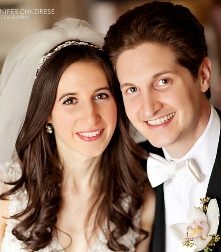 A wedding photo of Nadina and her husband.