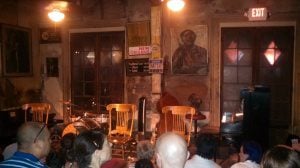 Tour group standing in Preservation Hall.