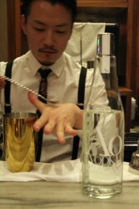 Chef making a cocktail.