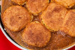 A pumpkin snickerdoodle cobbler.