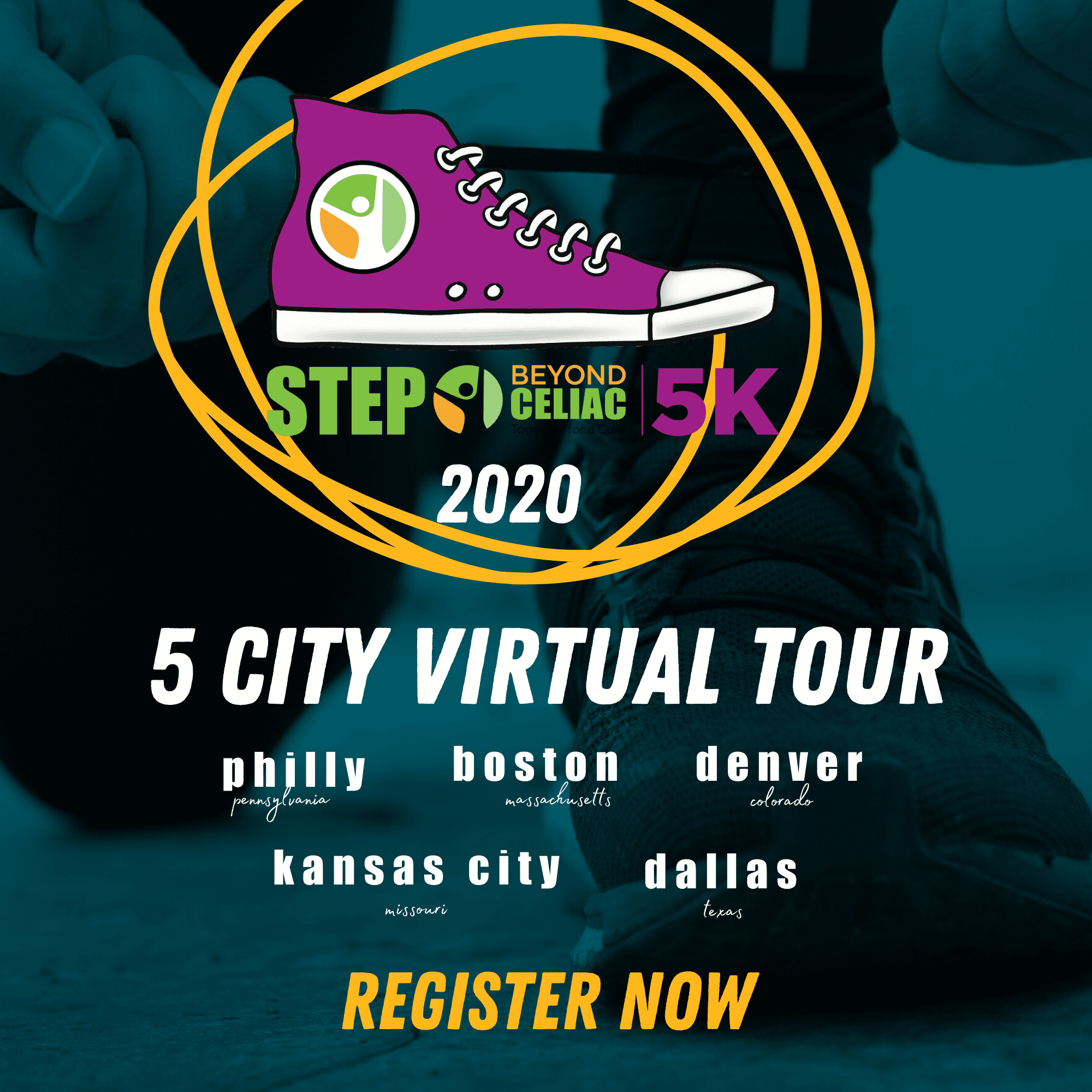 Register Now for the Step Beyond Celiac 5K Virtual 5 City Tour!