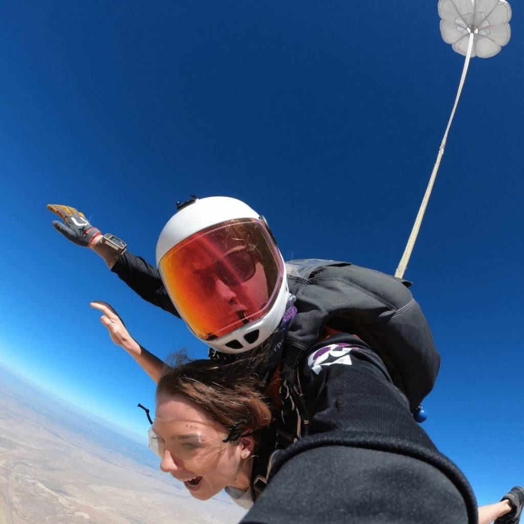 Jessica skydiving