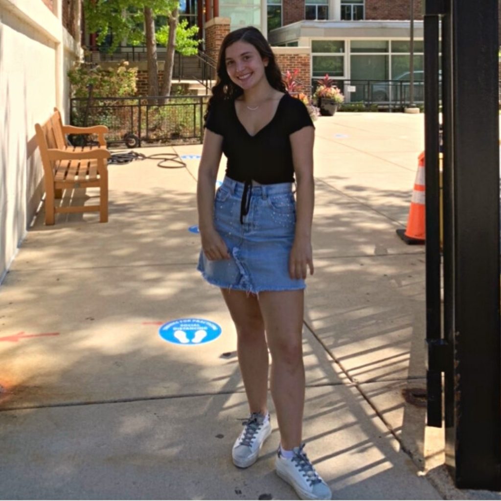 A photo of Julia outside