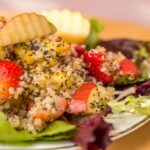 Quinoa and fruit salad. 