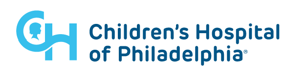Children’s Hospital of Philadelphia logo with a blue stylized CH and a silhouette of a child’s profile, followed by the hospital’s name in blue text on a white background.