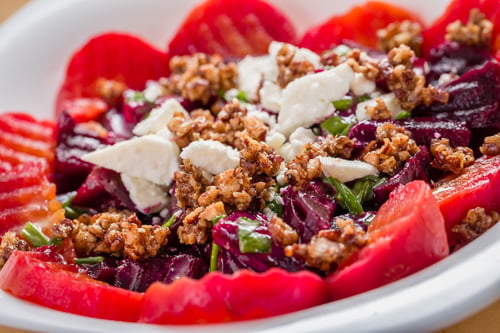 Roasted Beet(root) Salad with Pecans