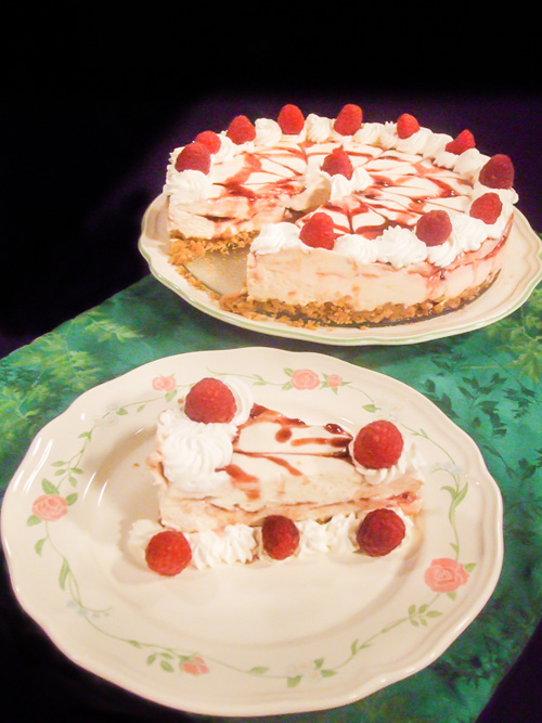No-Bake White Chocolate Raspberry Cheesecake