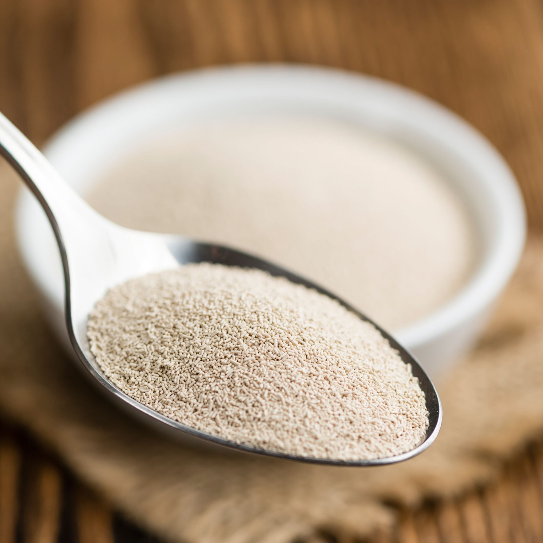 A spoon of yeast.