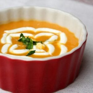 A bowl of winter vegetable soup
