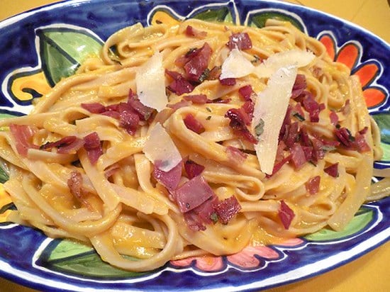 Butternut Squash Fettuccine Carbonara